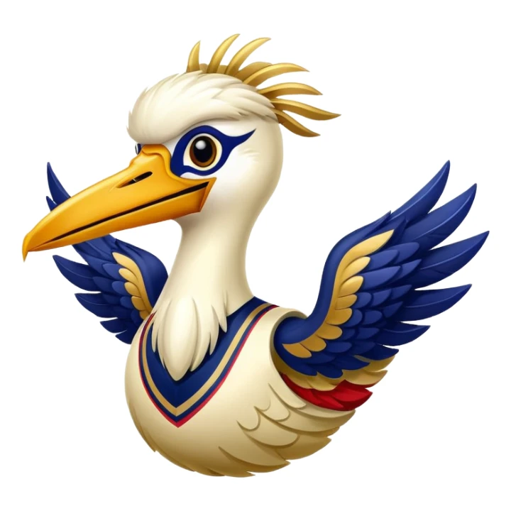 New Orleans Pelicans basketball mascot sticker
