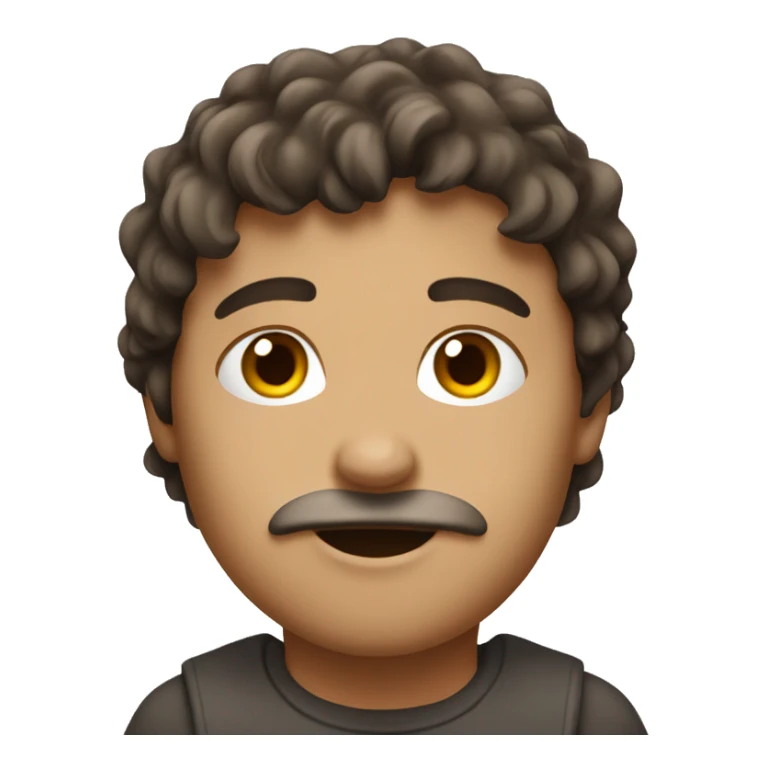 Brown haired with the face dirty from charcoal  sticker