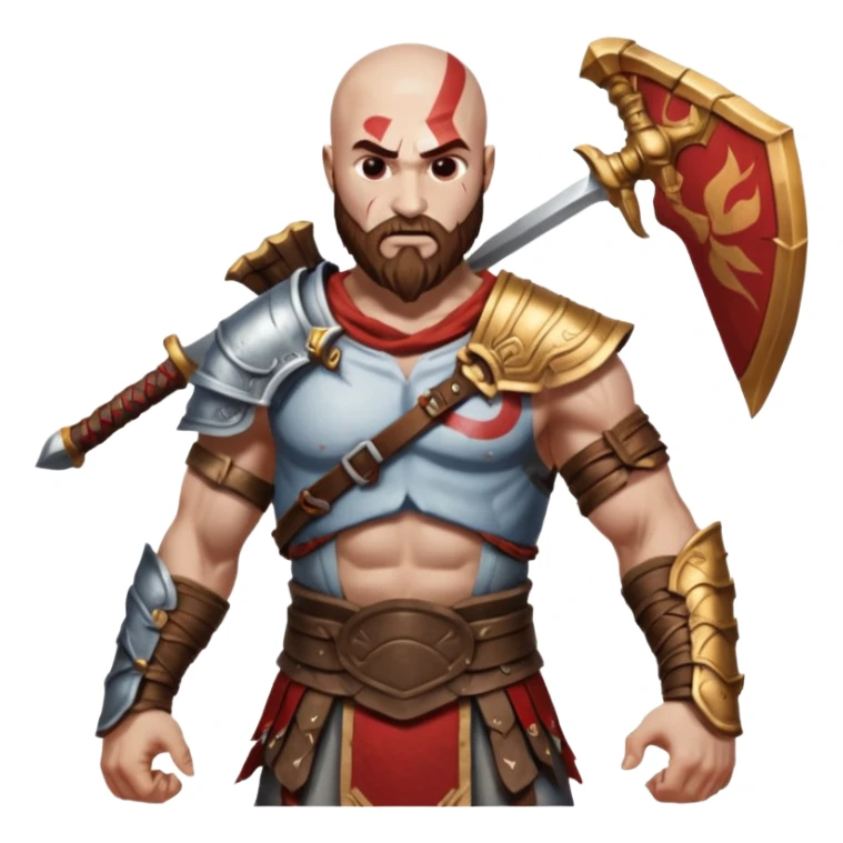 Gof of war and his son sticker