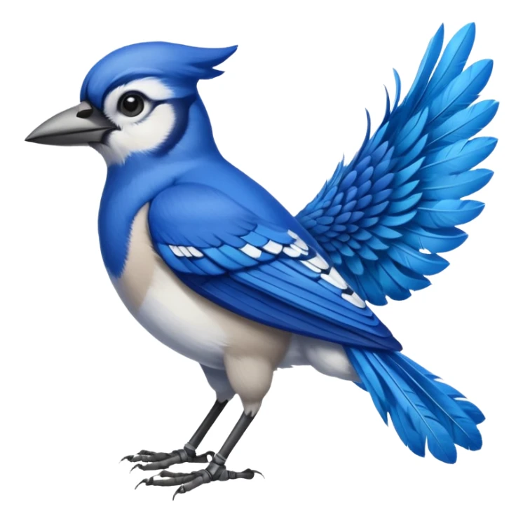 A bluejay bombadier, bandolier of grenades, side profile, feet included  sticker