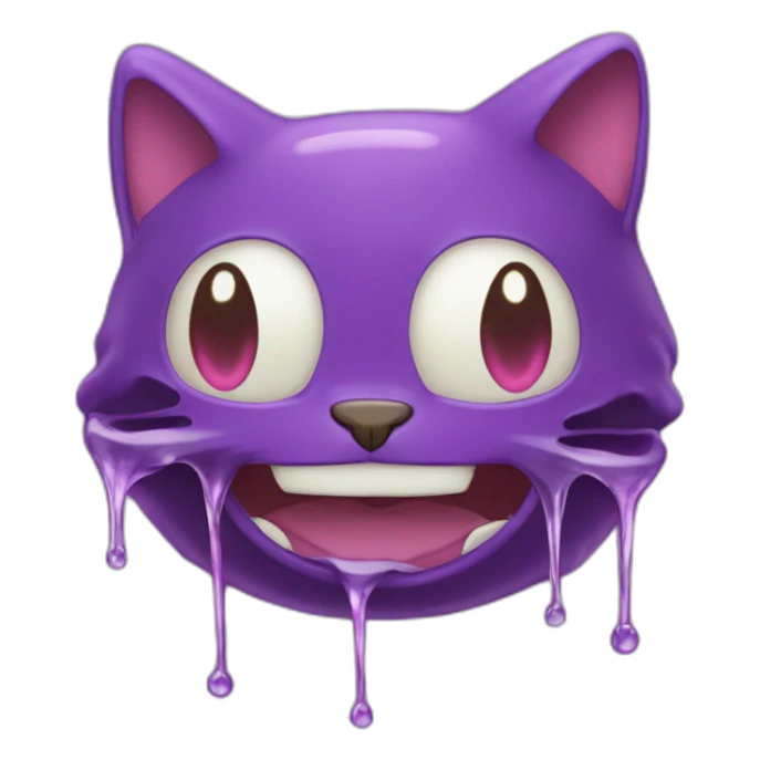 Melting-poison-type-pokemon-purple-cat sticker