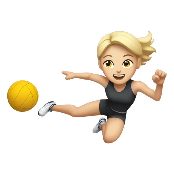 blonde girl playing volleyball  sticker