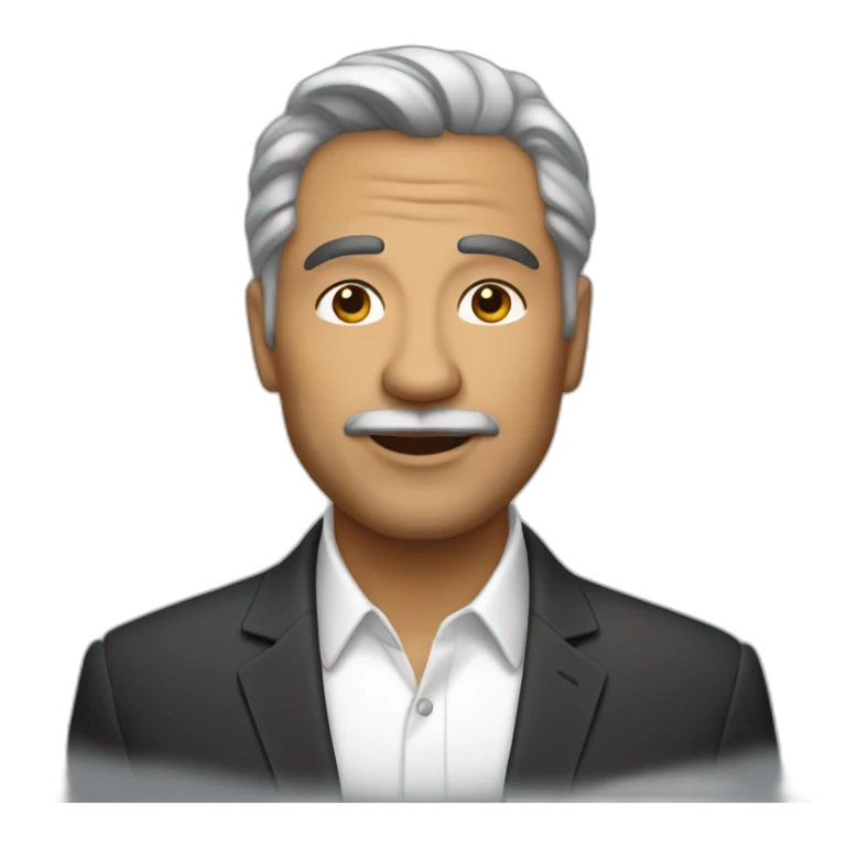 elegant 50 year old latino man sticker