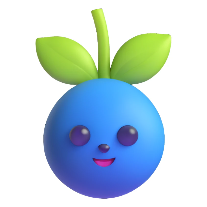 blueberry sticker
