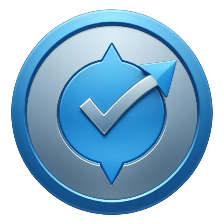 Mack a one Instagram blue tick in circle and aroows sticker