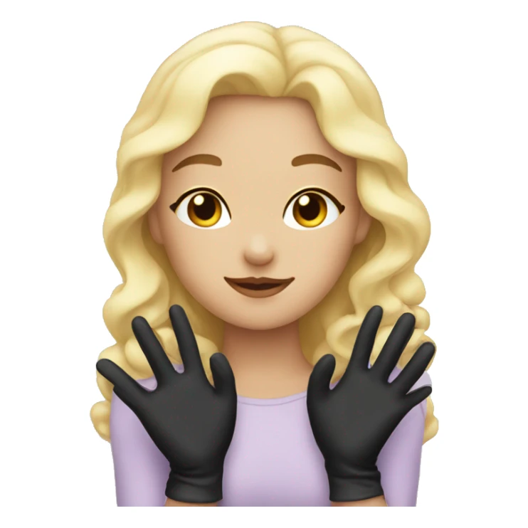 dreamy girl in gloves sticker