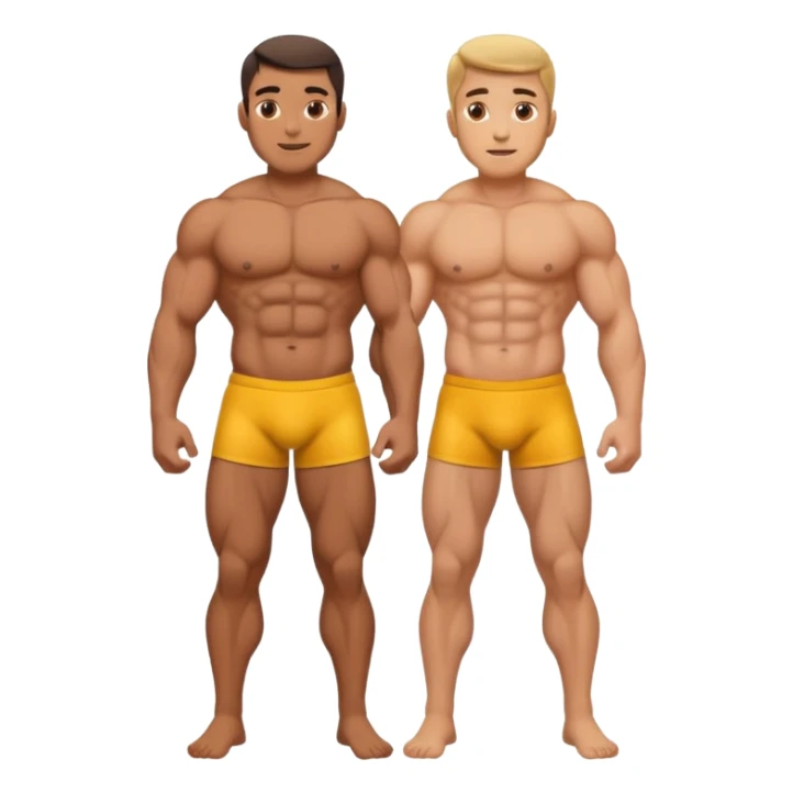 Buff naked male with a penis in hand full body sticker