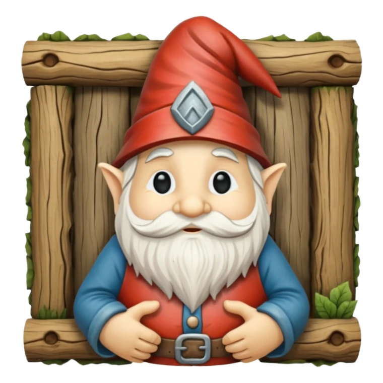 Wood carving. Of knome sticker