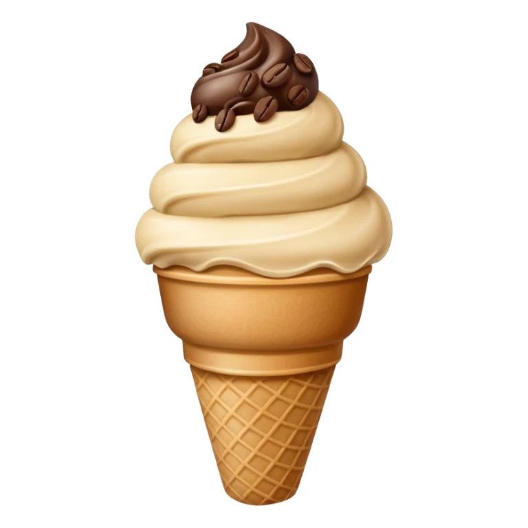 bolitas de helado de cafe con semilla de cafe  sticker