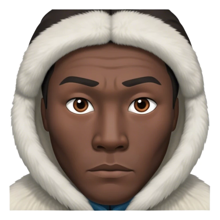Inuit men photorealistic serious sticker