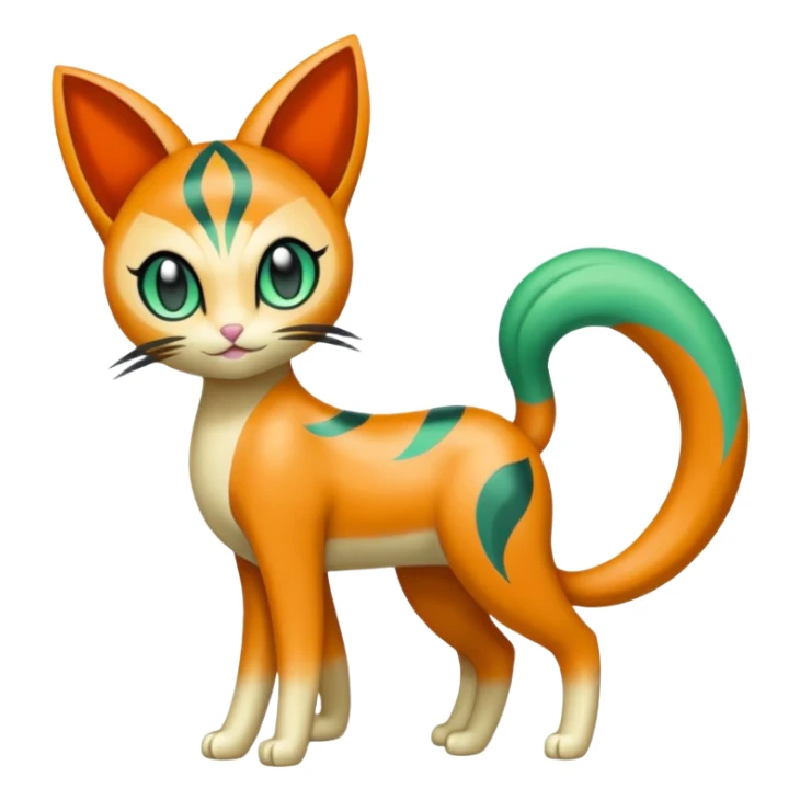 Meloetta-"Peppercat"-Pokémon-Fakémon-fusion-hybrid-creature sticker
