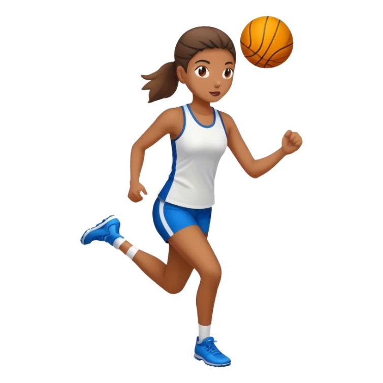girl is engaged in sports sticker
