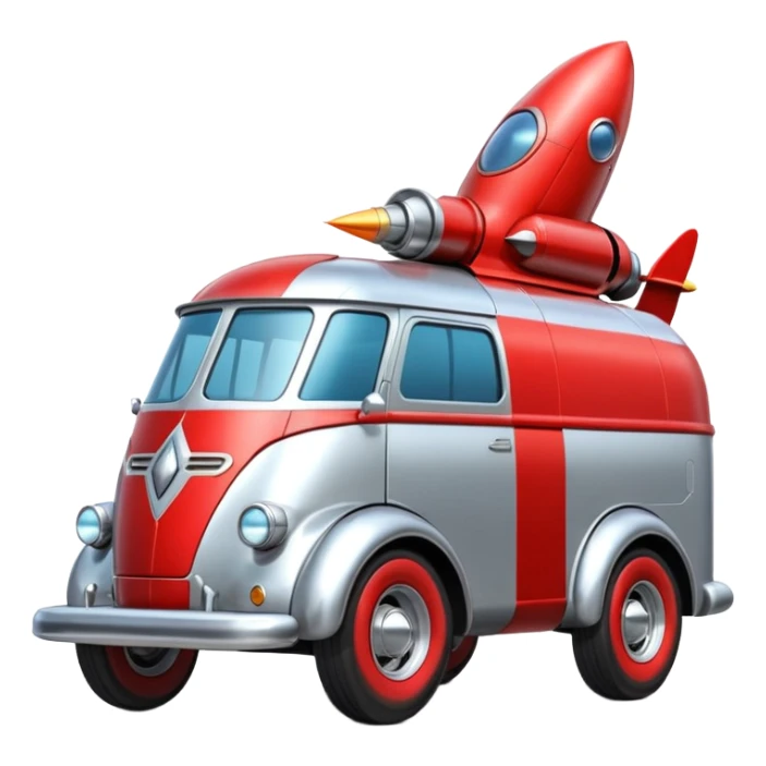 Heroic SuperBug hot rod Ron’s exterminator superminator futuristic rocket-powered tall robot Chevy delivery van (motto: bug out rocket Bombing creepy bugs is fun) sticker