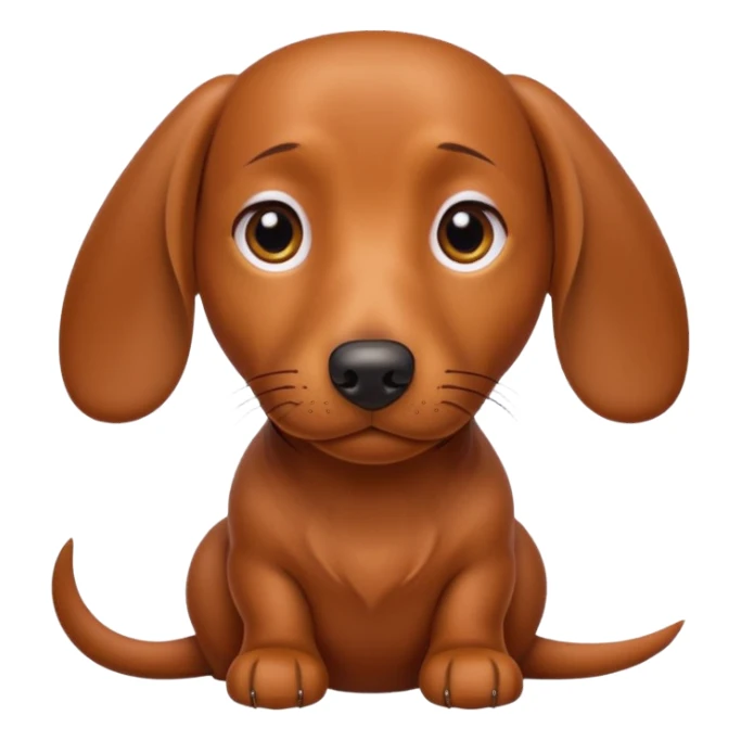 Un perro salchicha haciendo un side eye con cara de que le caes mal sticker