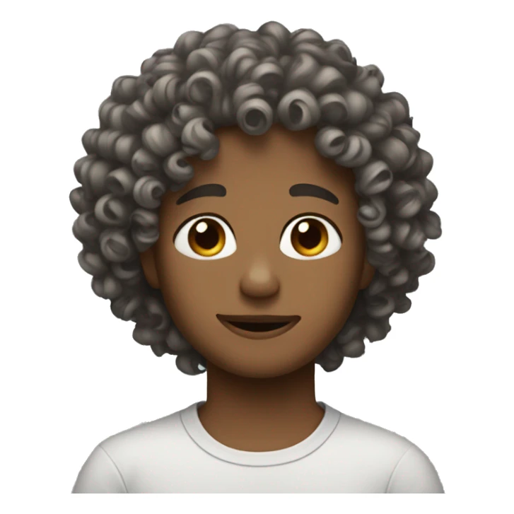 Aesthetic curly hair sticker