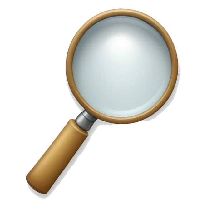white magnifying glass sticker