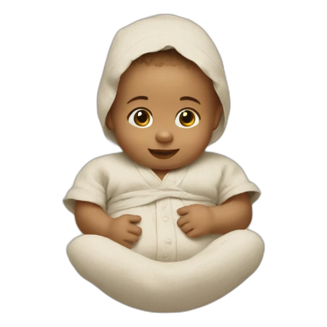baby in a linen sticker