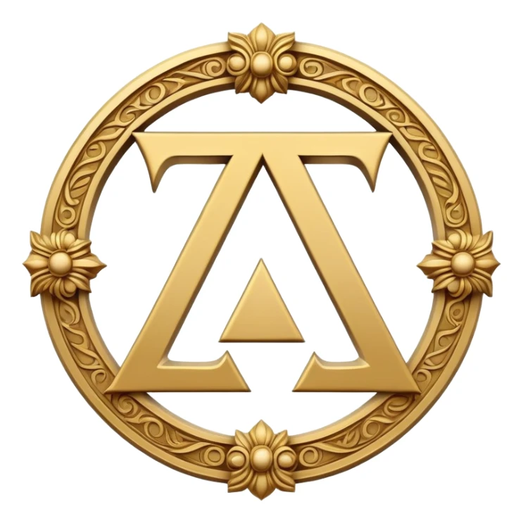 Greek letters Theta and Delta combined into a single sign sticker