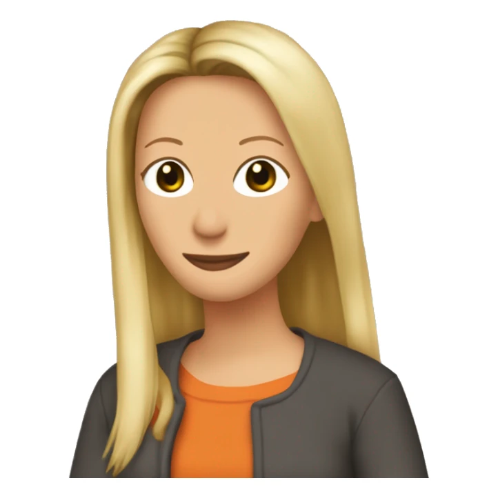 Phoebe Buffay Friends wearing orange tol sticker