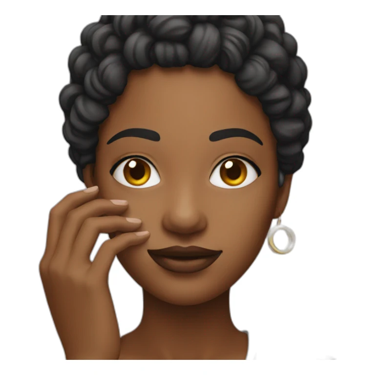 woman with ring above sticker