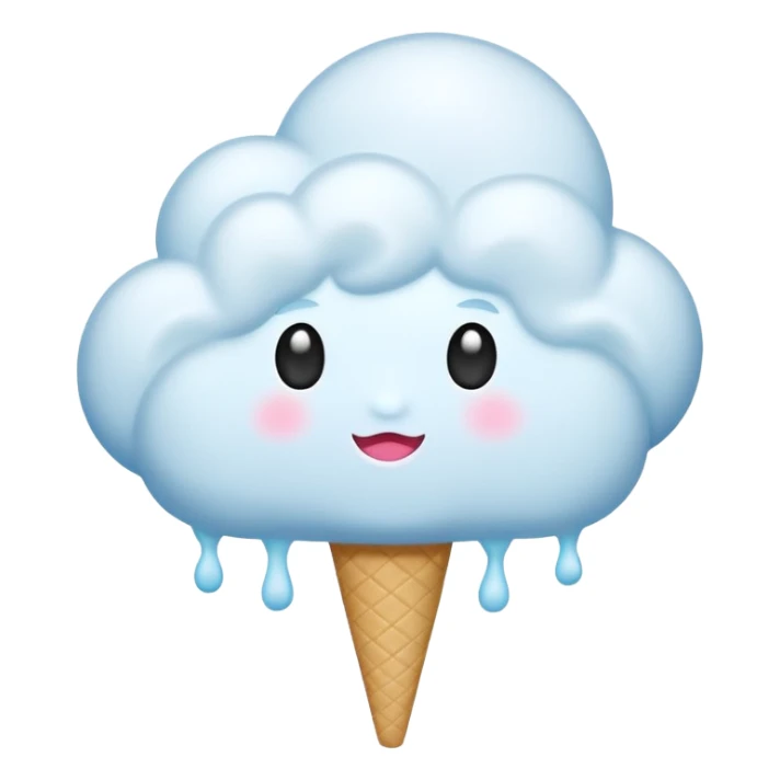 white Cloud Cotton Candy – light white puff, oversized and airy. sticker