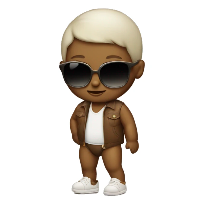 full body baby with sunglasses sticker