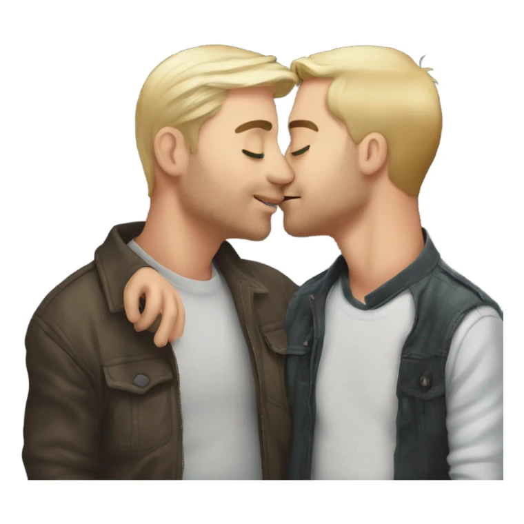 mikey and brian kissing passionately sticker