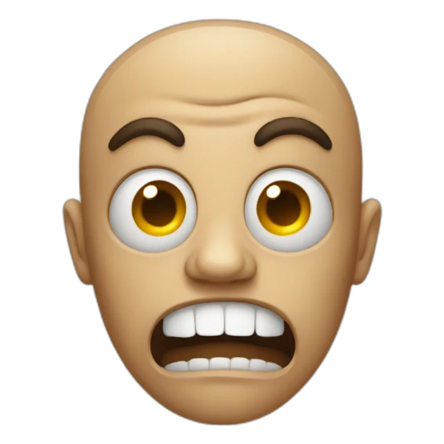 crazy looking emoji. so much fear and dread sticker