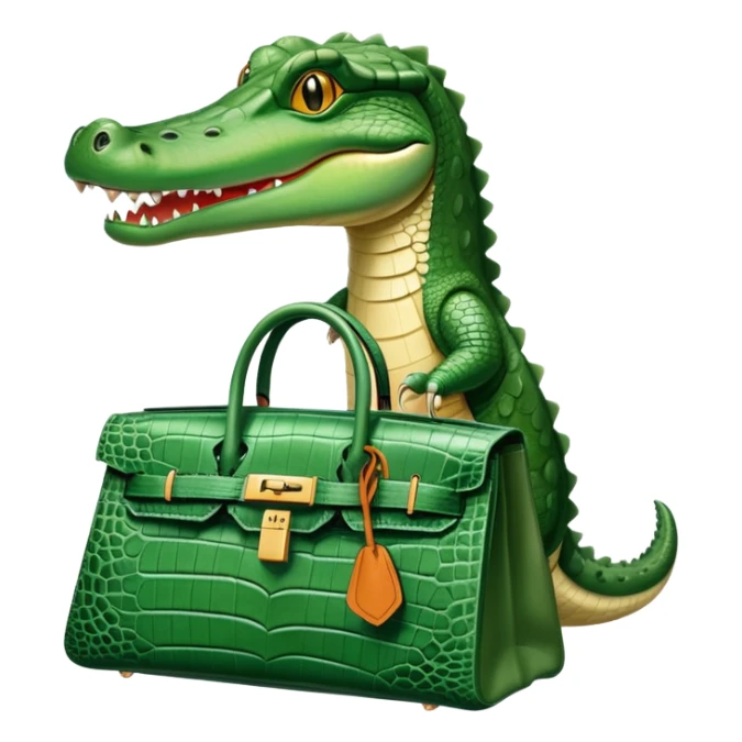 green forest crocodile hermes birkin bag sticker