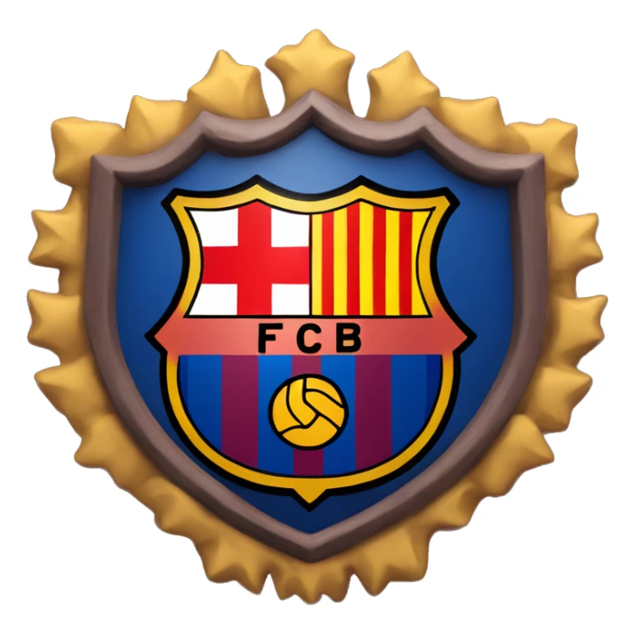 Fc Barcelona badge with year they have been invented sticker