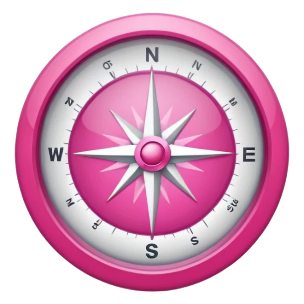 mix light pink dark pink and white girly internet compass logo sticker
