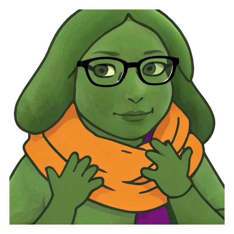 Woman shielding her face in fear sticker