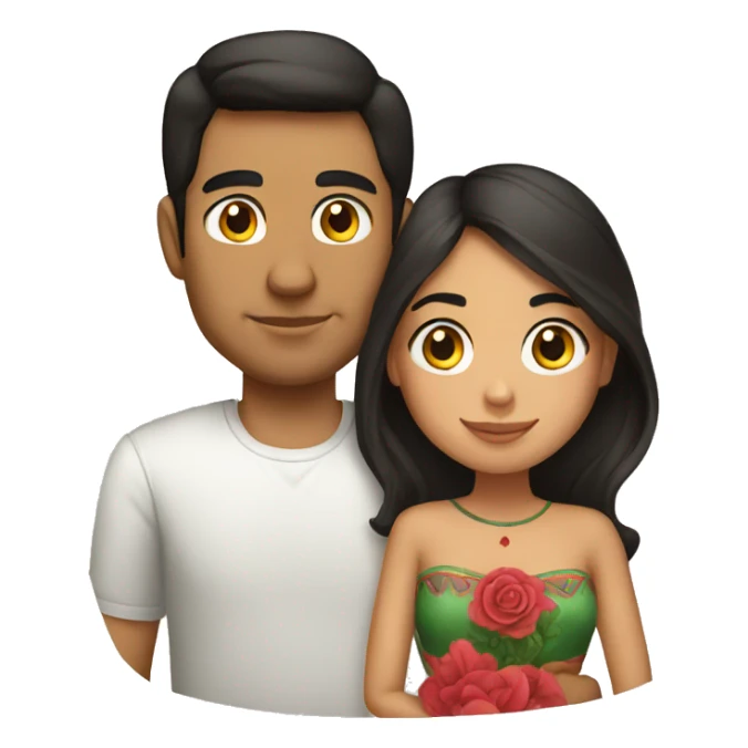 mexican girl with mexican boyfriend sticker