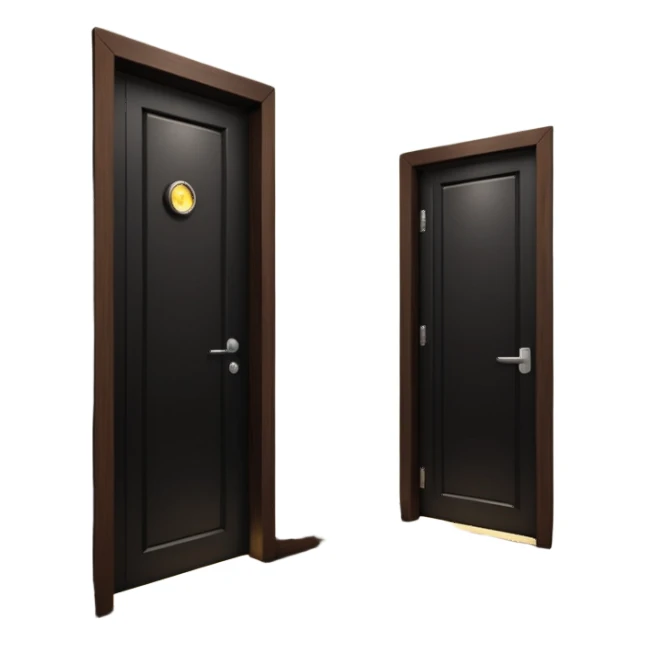 hotel room door modern hallway with spotlight up sticker