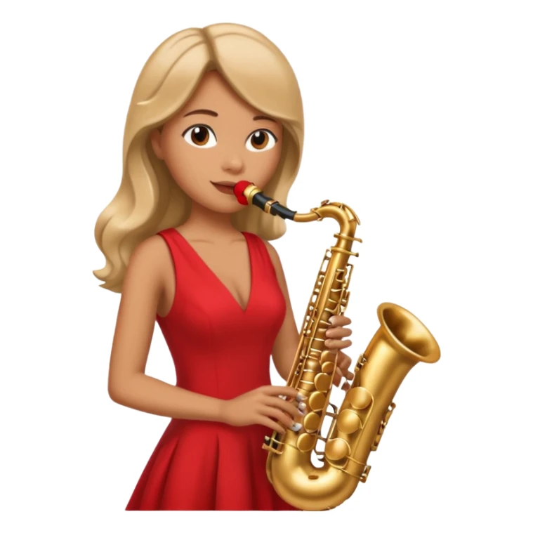 woman Swing jazz musician playing saxophone sticker