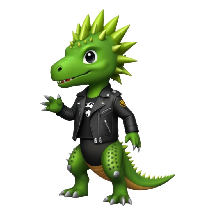 punk dinosaur sticker