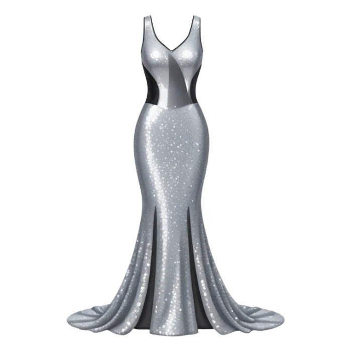 sparkly long body dress sticker