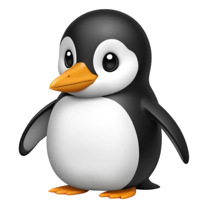 Un pingüino escondiéndose en la niebla sticker