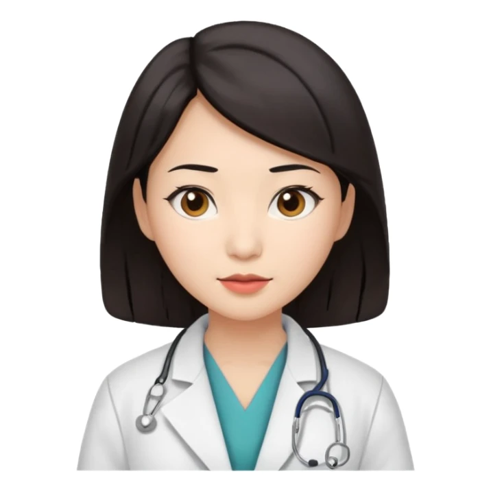 asian woman doctor sticker