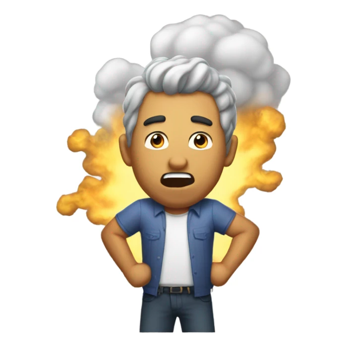 a fart coming out of jose sticker