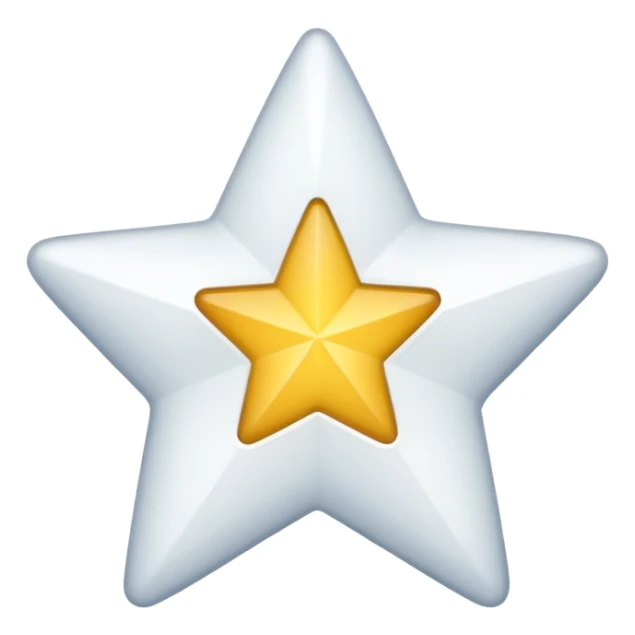 generate an emoji with a white tick in between a star having 11 points  sticker