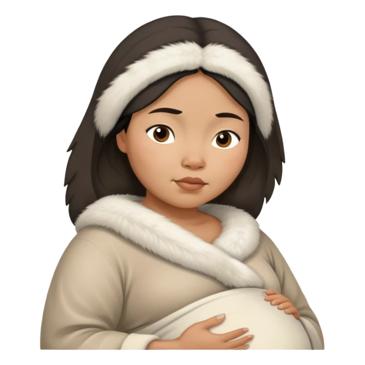pregnant Inuit woman sticker