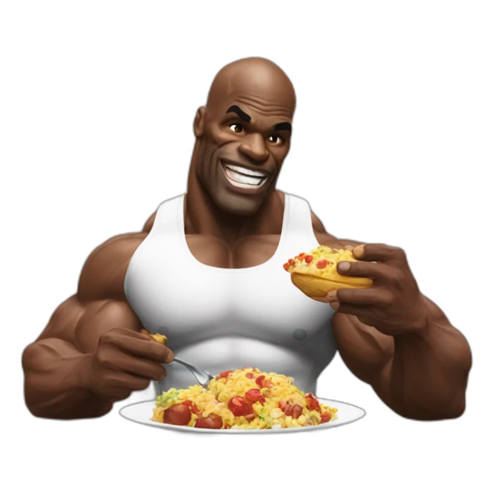 Ronnie coleman eating food sticker