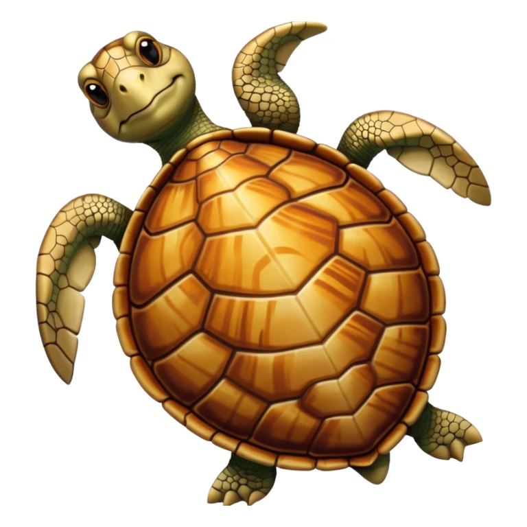 A turtle’s shell shines in the sunlight, strong and patterned like nature’s armor sticker