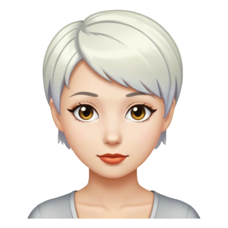 Women with short platinum hair sticker