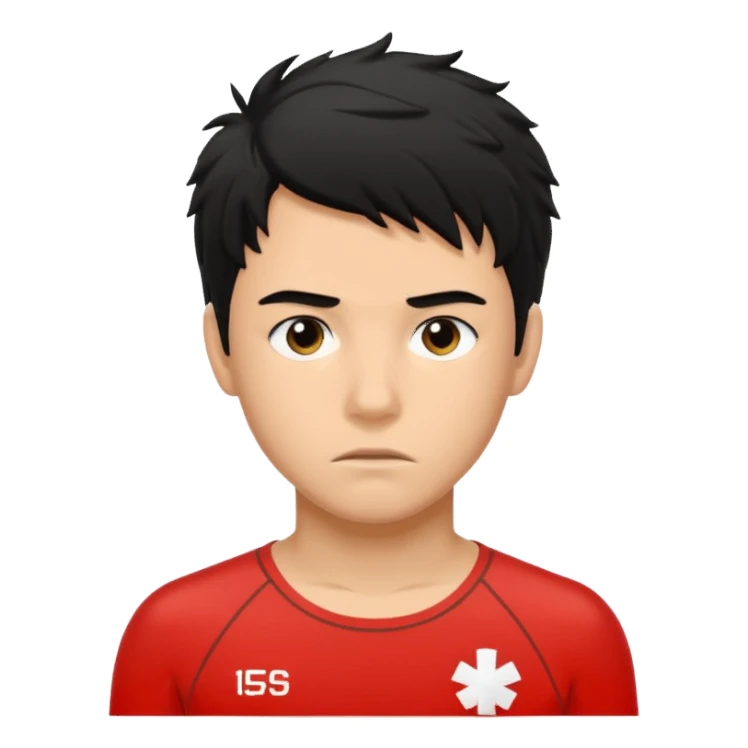 Lifeguard Teenager with Black messy hair saving lives sticker