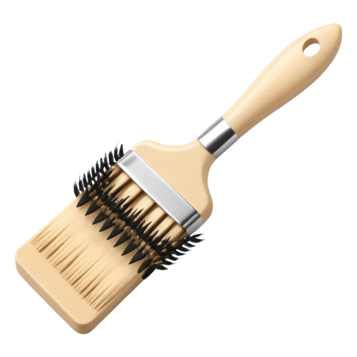 mini eyelashes brush in beige color sticker