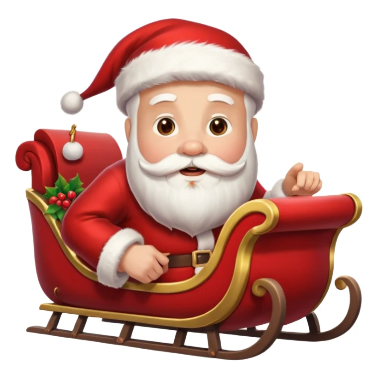 d'Eco de noël avec le père noël sur son traineau sticker