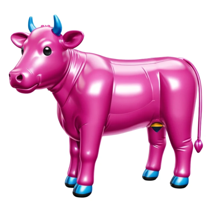   jeff koons style inflatable SPAM cow sculpture  sticker