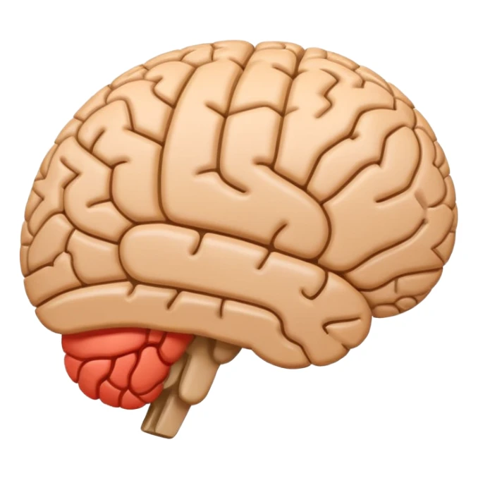 Flat emoji style, simple shapes, bold outline, minimal details, centered, white or transparent background, modern Unicode emoji look. A brain and a loading bar which is filling underneath sticker